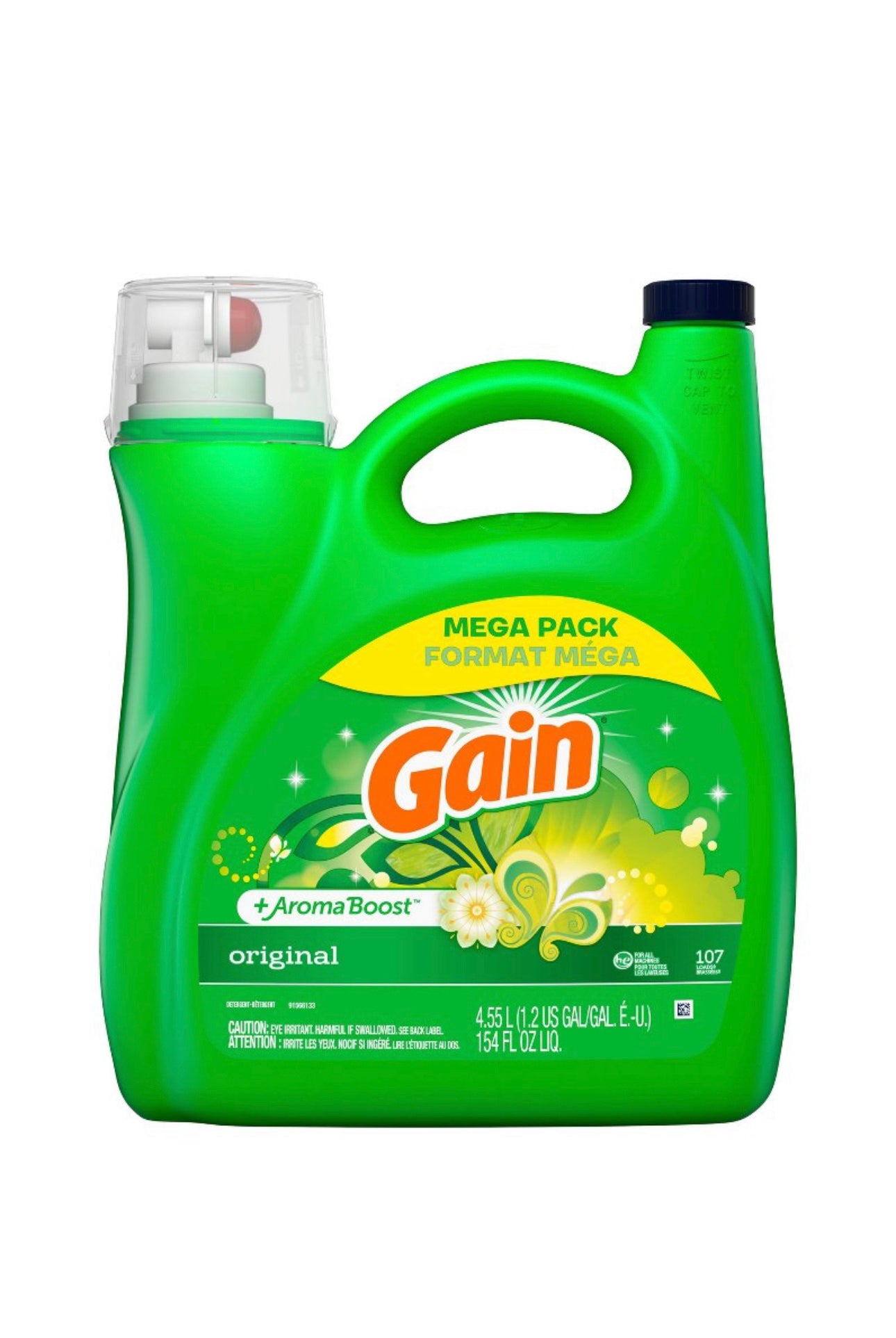 Gain + Aroma Boost Original Scent HE
Compatible Liquid Laundry Detergent