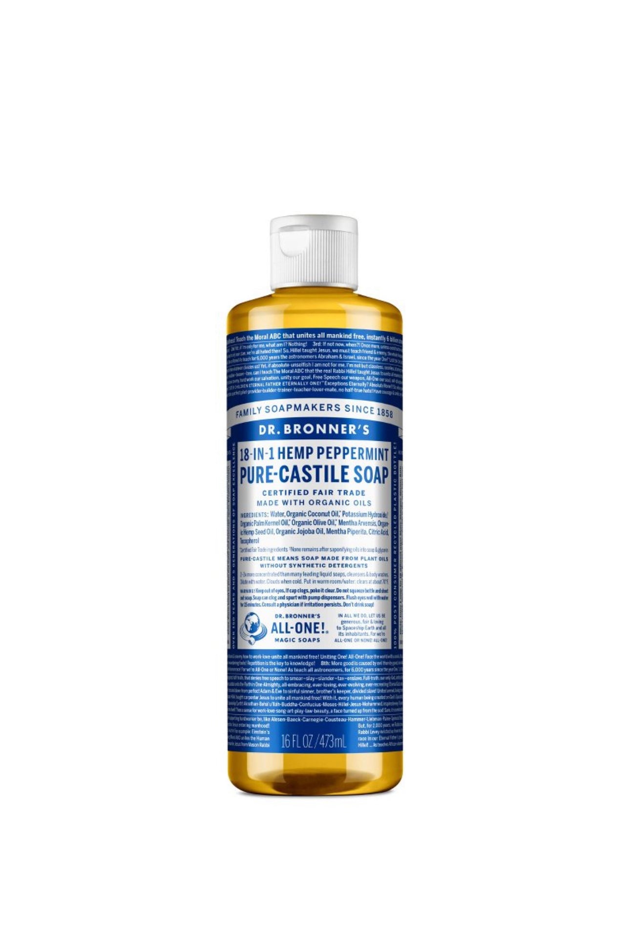 Dr. Bronner’s 18 in 1 Hemp Pure Castile Liquid Soap (32oz)