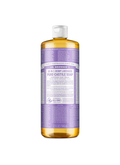 Dr. Bronner’s 18 in 1 Hemp Pure Castile Liquid Soap (32oz)