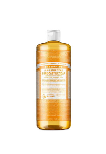 Dr. Bronner’s 18 in 1 Hemp Pure Castile Liquid Soap (32oz)