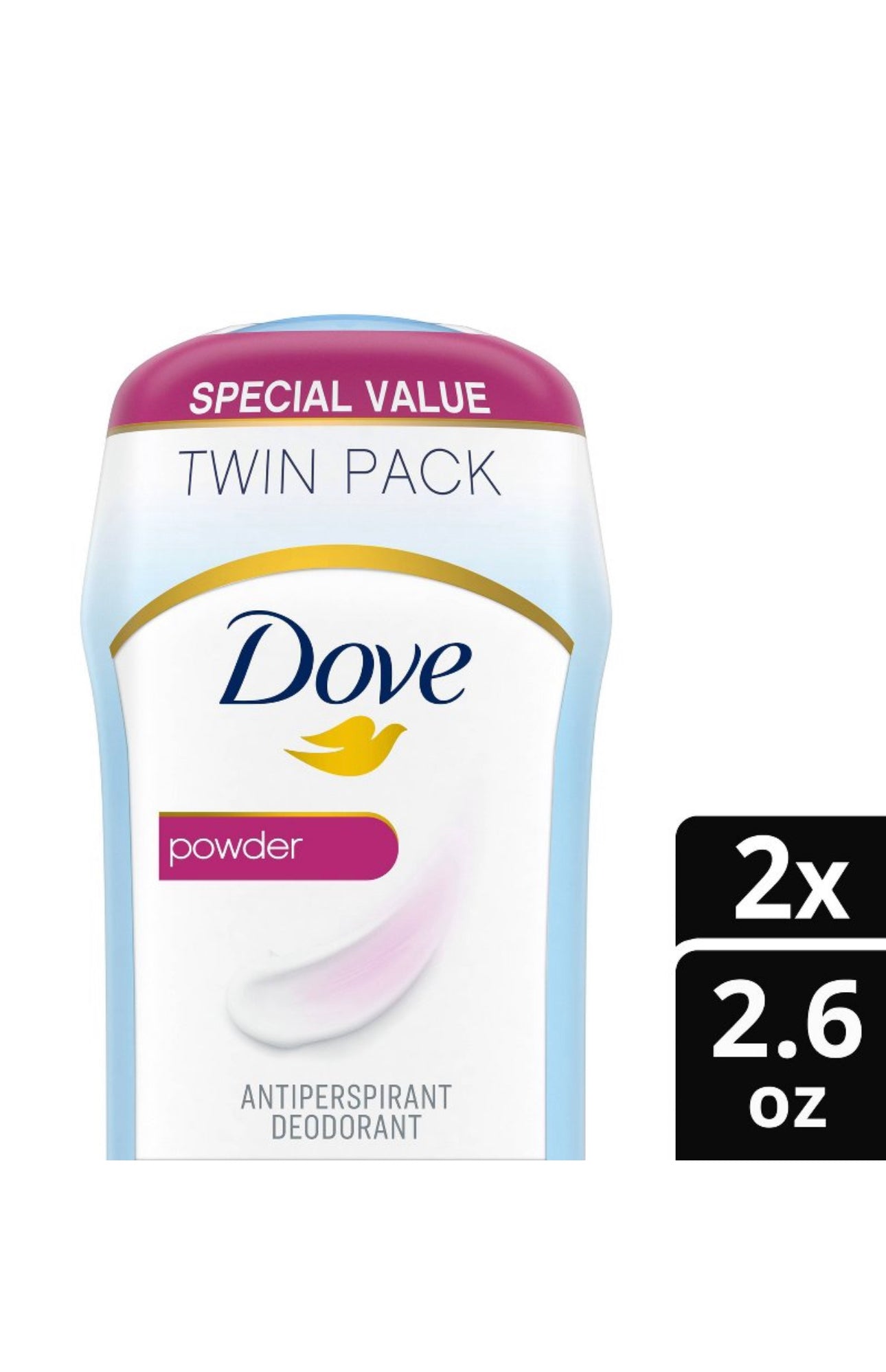 Dove Beauty 24-Hour Invisible Solid Antiperspirant & Deodorant Stick - 2pc/2.6oz