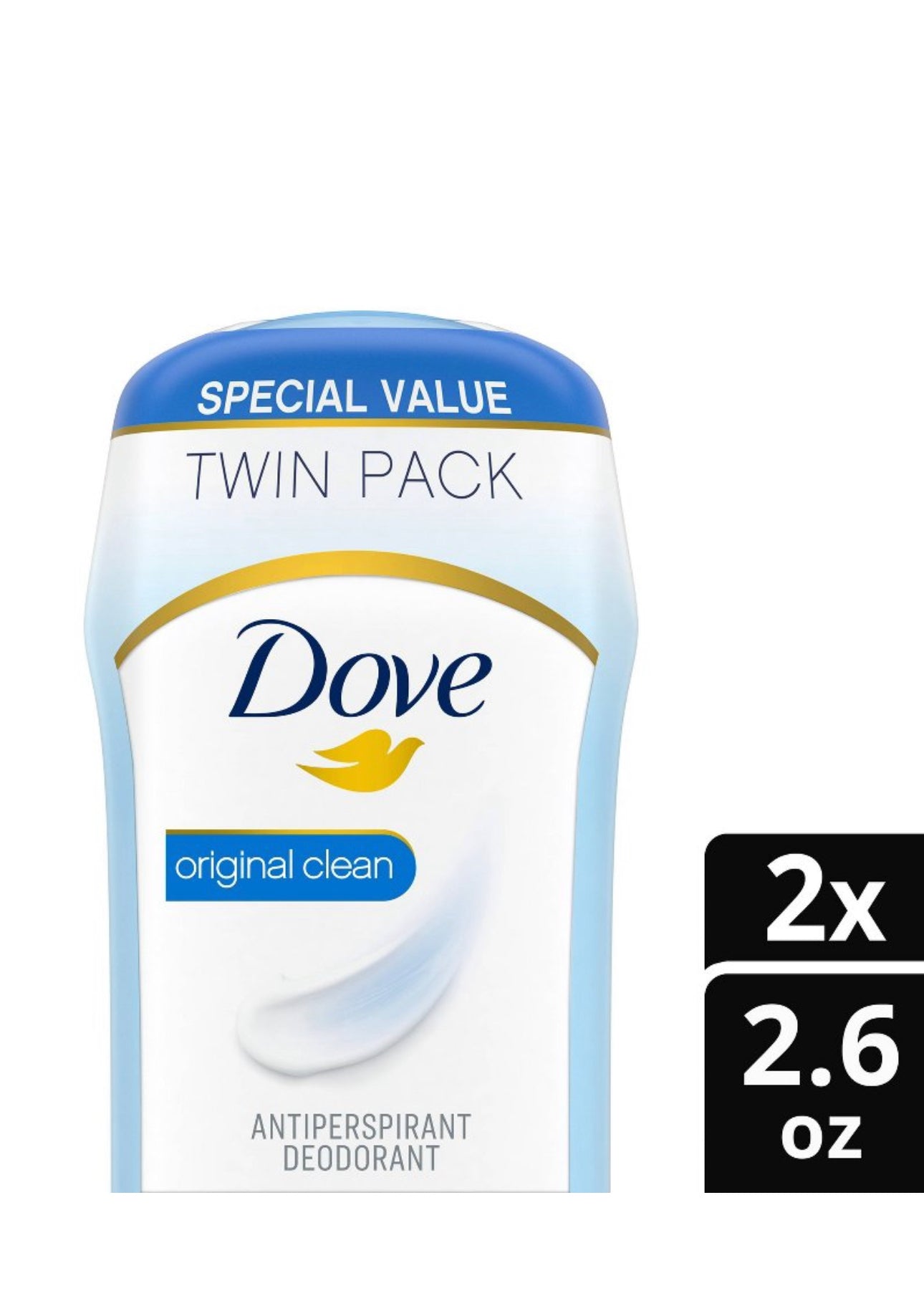 Dove Beauty 24-Hour Invisible Solid Antiperspirant & Deodorant Stick - 2pc/2.6oz